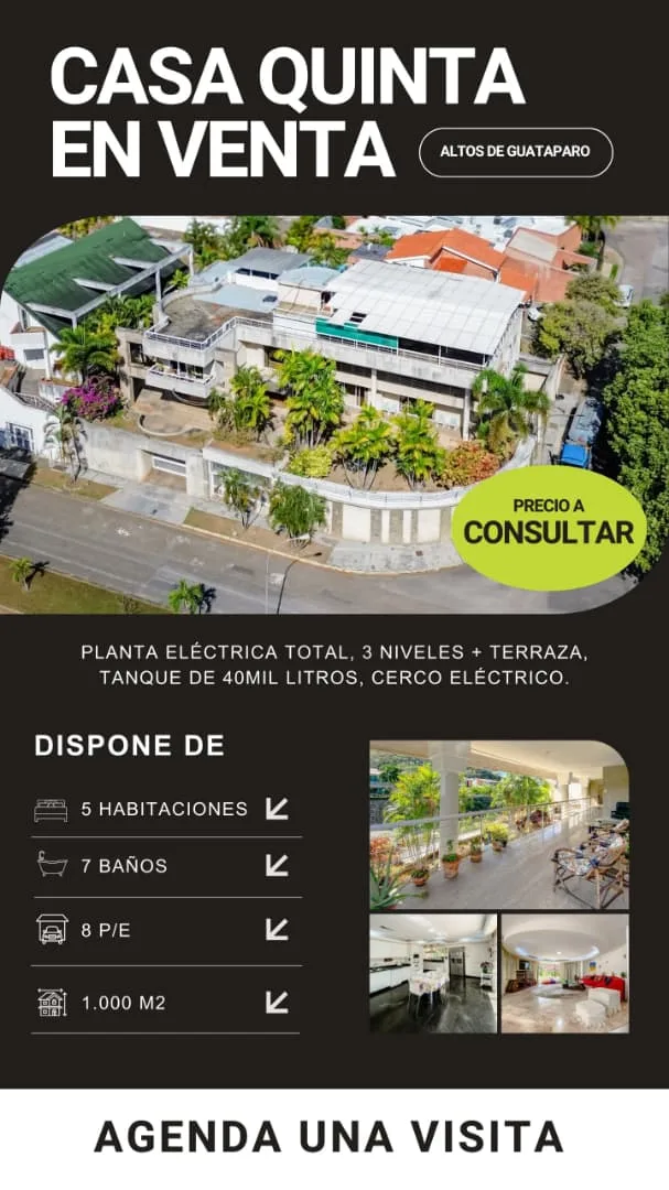 Casa en Venta en Altos de Guataparo — 5 hab 1000m² — Precio a consultar