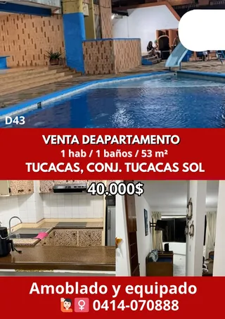 Apartamento en Tucacas, Conj. Tucacas Sol, Al lado del Hotel Baywatch