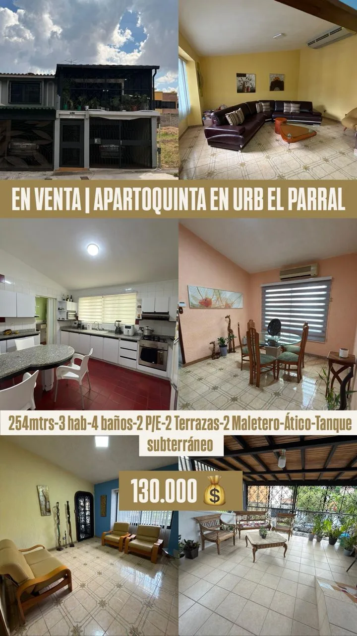 Apartamento en Venta en Urb El Parral — 3 hab 254m² — USD 130,000
