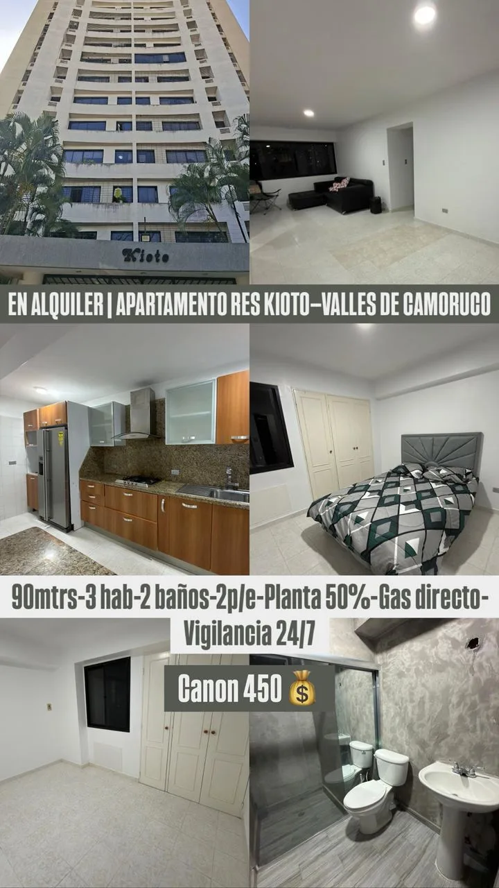 Apartamento en Alquiler en Valles de Camoruco — USD 450