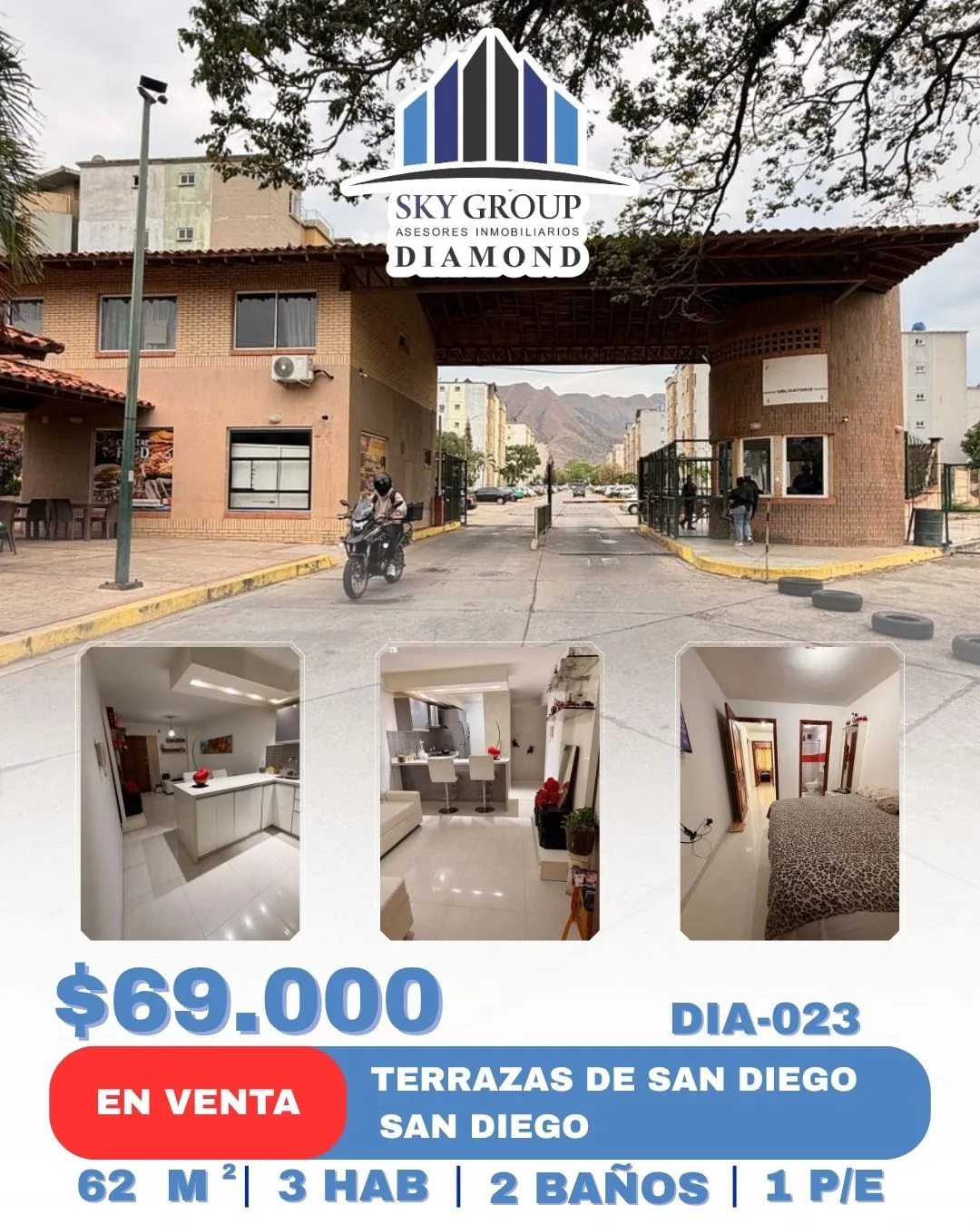 Apartamento en Venta en Terrazas de San Diego, San Diego — 3 hab 62m² — USD 69,000