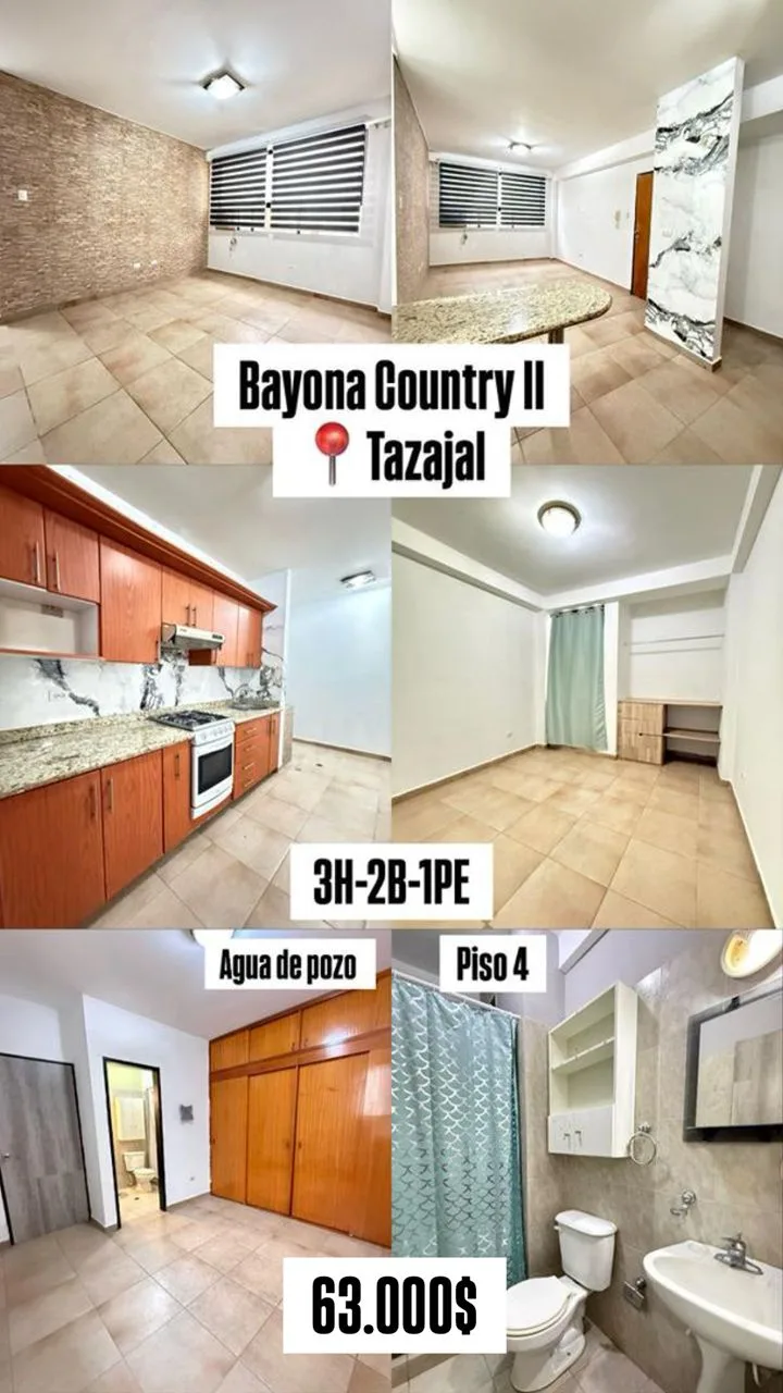 Apartamento en Venta en Bayona Country II, Tazajal — 3 hab 76m² — USD 63,000