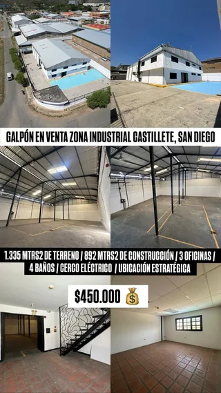 Galpón en Urb. Industrial y comercial Castillete, San Diego, Sector Castillito