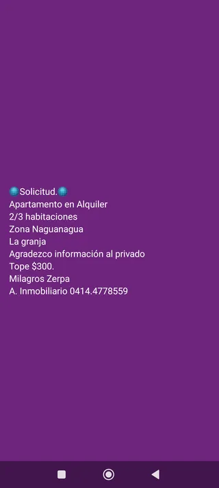 Apartamento en Zona Naguanagua, La granja