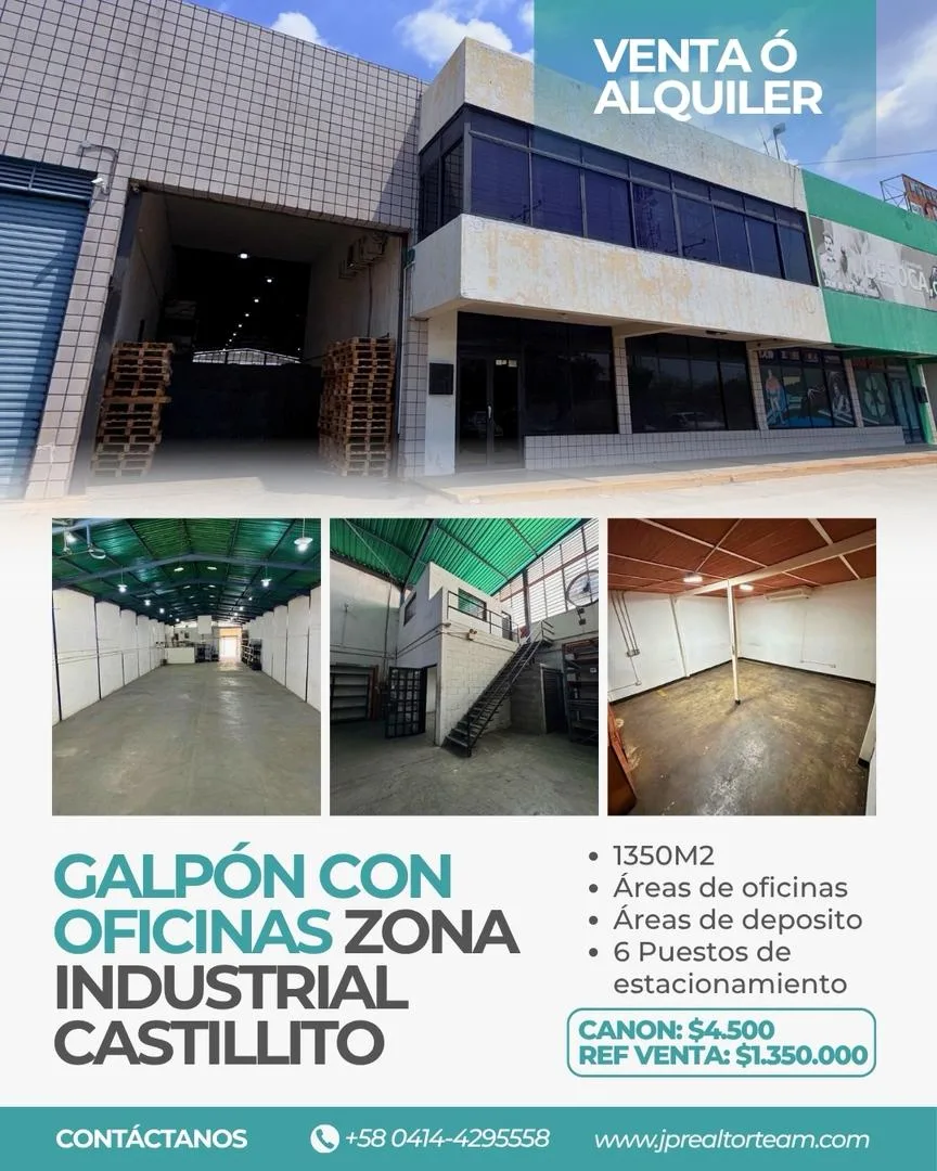 Galpón en Venta en ZI. Castillito 1350m² — USD 1,350,000