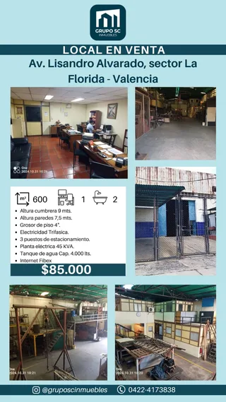 Galpón en Av. Lisandro Alvarado, Sector La Florida – Valencia