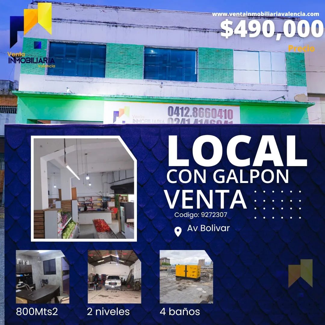 Local en Venta en AV BOLIVAR 800m² — USD 490,000