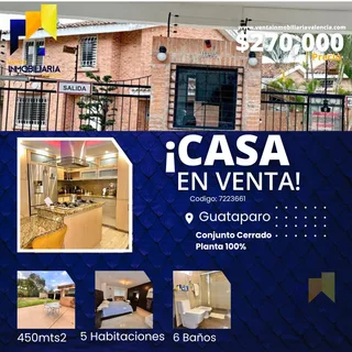 Casa en Urb. Guataparo, Conjunto Residencial Los Aleros