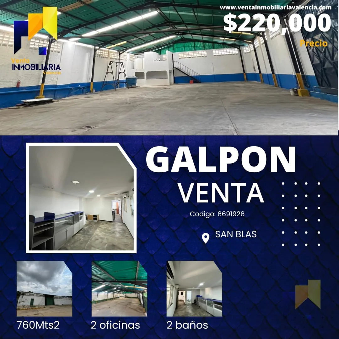 Galpón en Venta en San Blas 760m² — USD 220,000