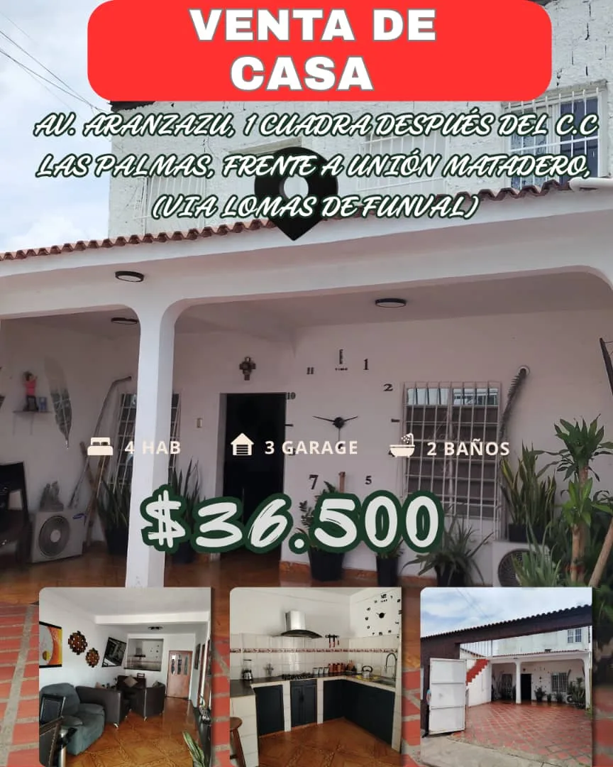 Casa en Venta en Av. Aranzazu, Valencia, Carabobo — 4 hab — USD 36,500