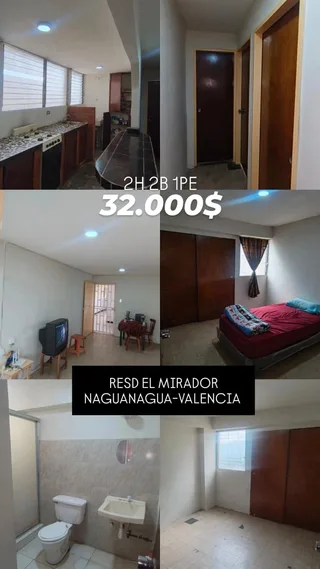 Apartamento en Resd El Mirador, Naguanagua-Valencia