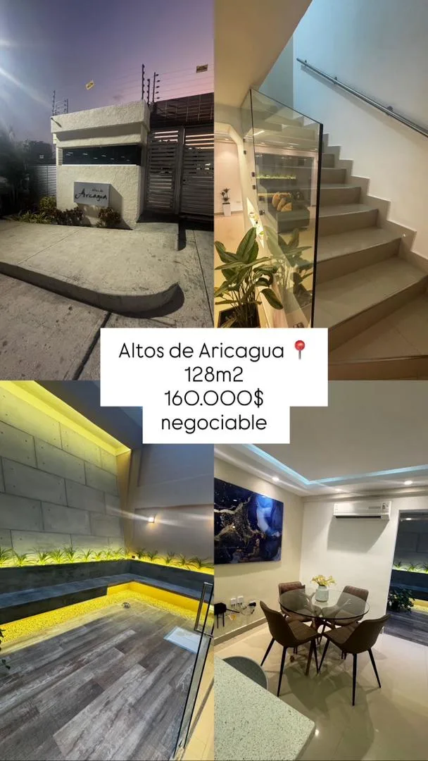 Townhouse en Venta en Altos de Aricagua — 3 hab 128m² — USD 160,000