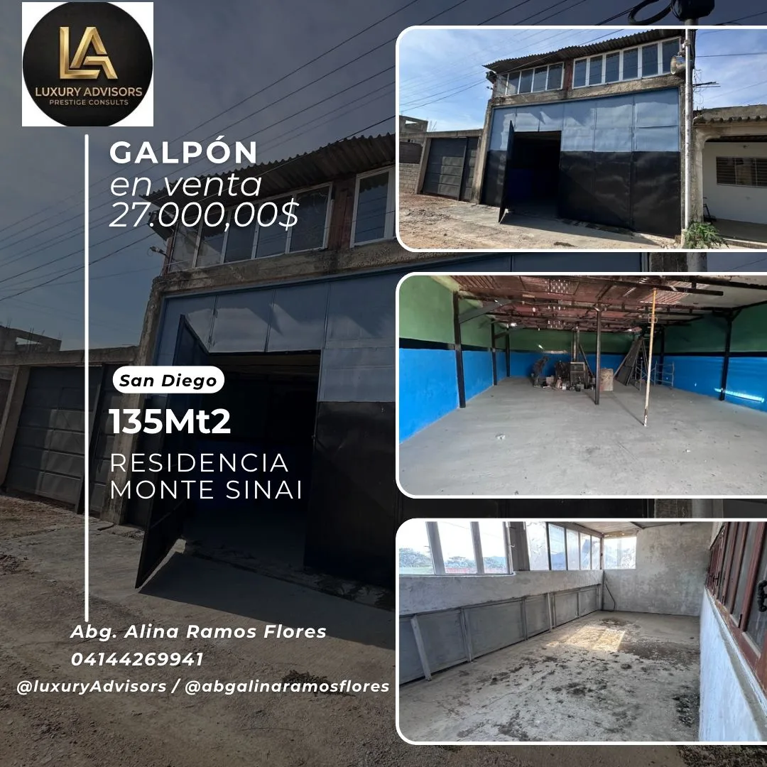 Galpón en Venta en San Diego, Residencia Monte Sinai 135m² — USD 27,000