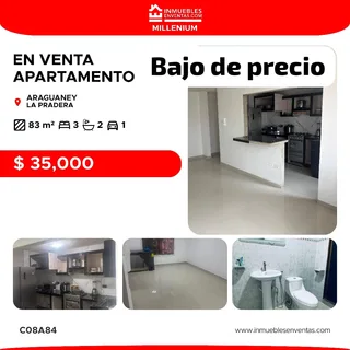 Apartamento en Araguaney La Pradera, Ciudad Parque La Pradera, Vía San Joaquín