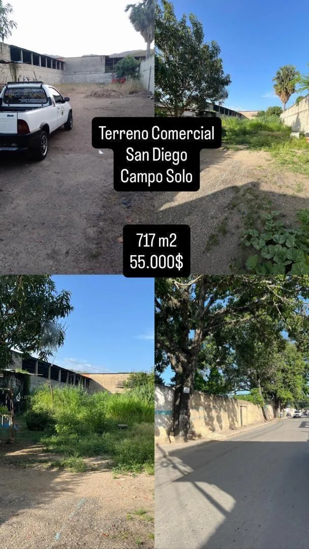 Terreno en Venta en Campo Solo, San Diego, Calle Simón Rodríguez, cerca de Av. Don Julio Centeno 717m² — USD 55,000