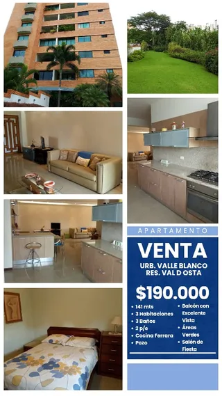 Apartamento en Urb. Valle Blanco – Residencias Val D’Osta, Valencia, Carabobo