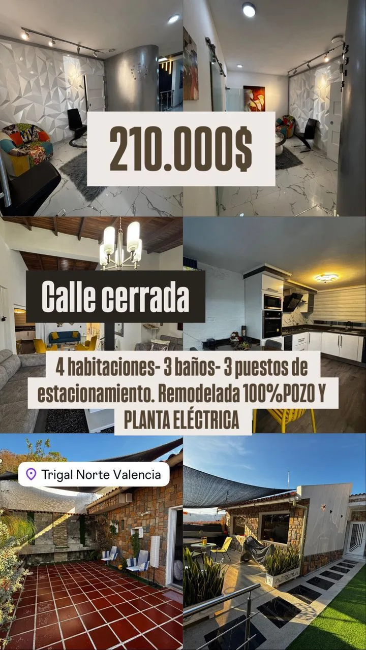 Casa en Venta en trigal norte — 3 hab 190m² — USD 210,000