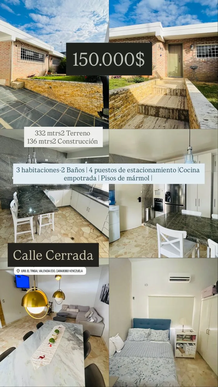 Casa en Venta en Trigal centro — 3 hab — USD 150,000