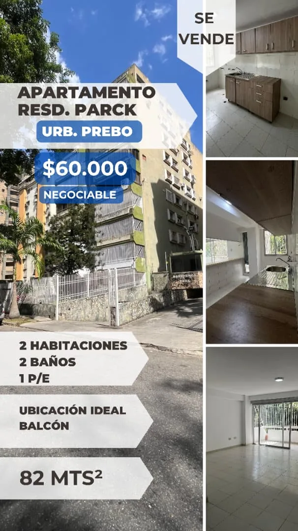 Apartamento en Venta en Residencias Park, Urbanización Prebo — 3 hab 82m² — USD 60,000