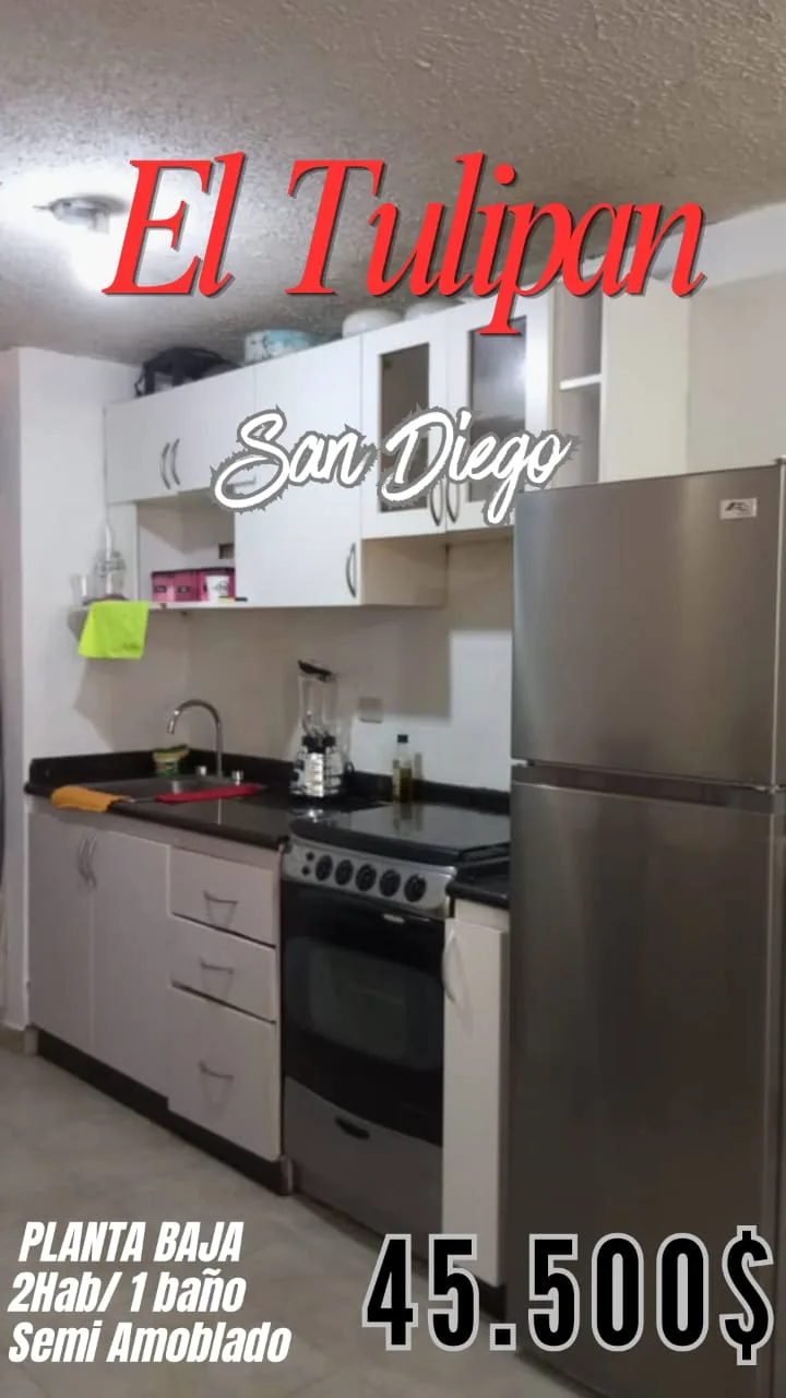 Apartamento en Venta en San Diego, El Tulipán — 2 hab 56m² — USD 45,500
