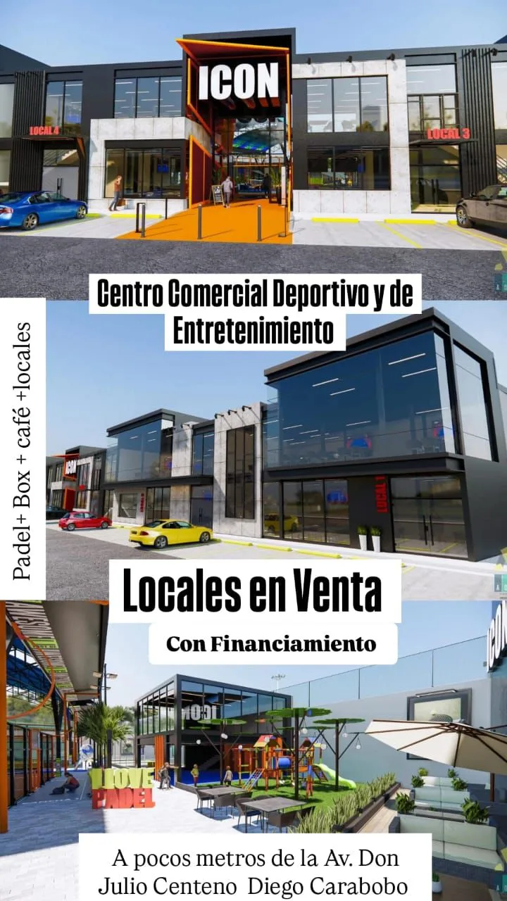 Local en Venta en San Diego Edo Carabobo, El Centro Comercial deportivo y recreacional ICON — USD 1,150