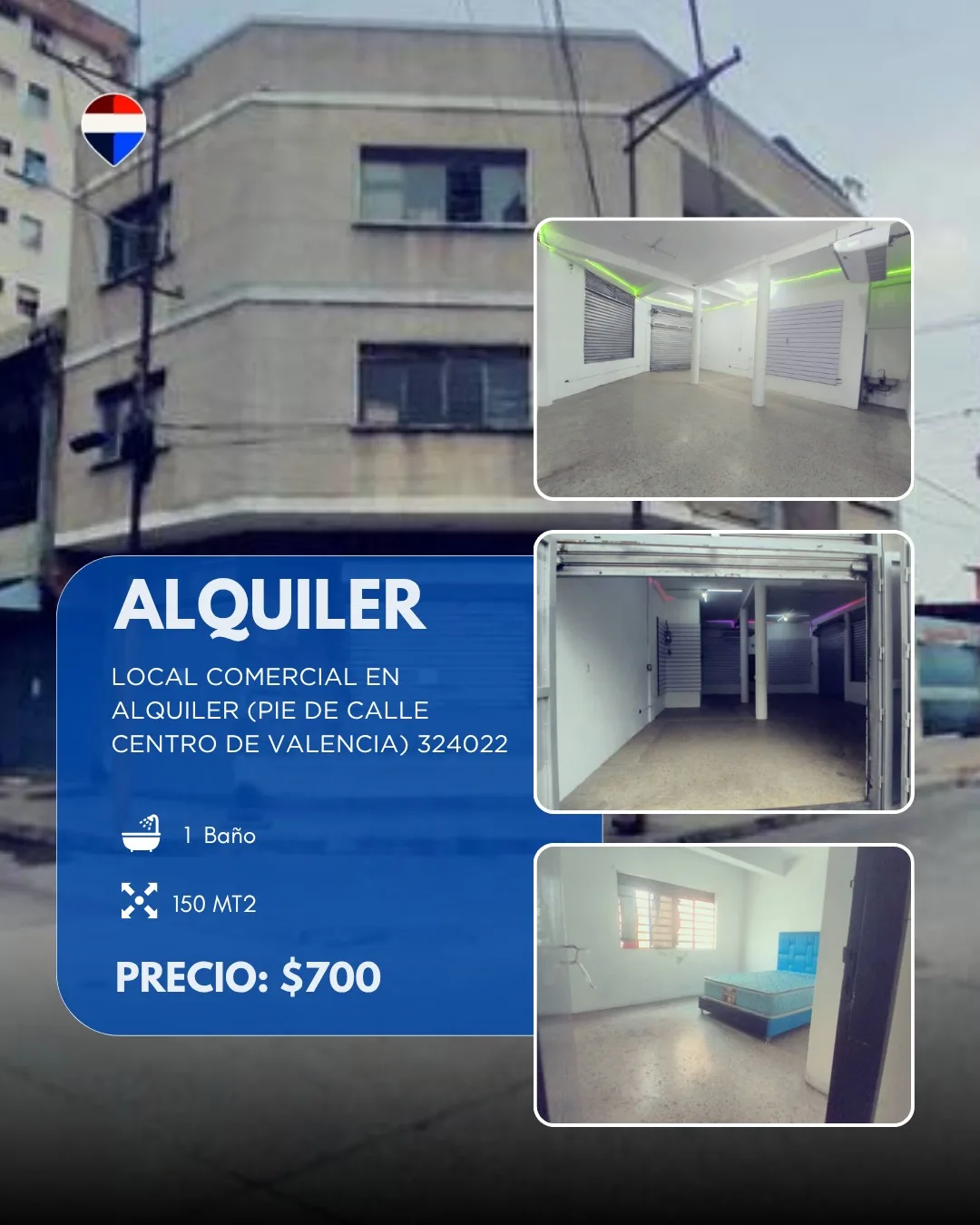 Local en Alquiler en CENTRO DE VALENCIA — 3 hab 150m² — Precio a consultar