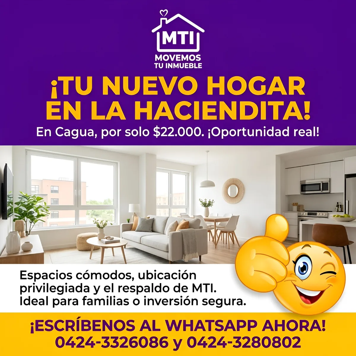 Apartamento en Venta en La Haciendita, Cagua — 3 hab 86m² — USD 22,000