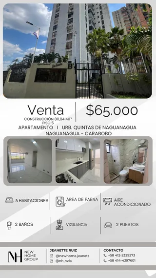 Apartamento en Urb. Quintas de Naguanagua, Naguanagua - Carabobo