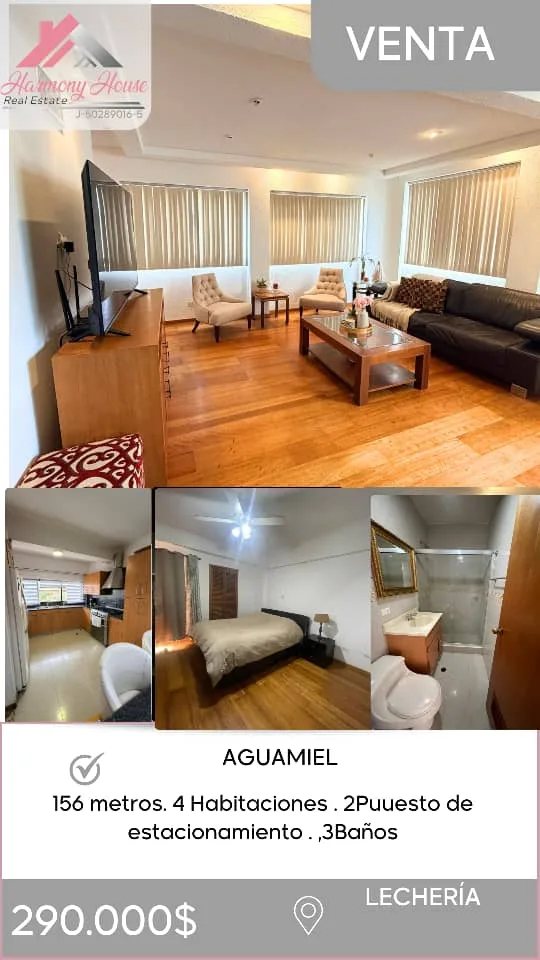 Penthouse en Venta en RES.. AGUAMIEL - LECHERIA — 4 hab 156m² — USD 290,000