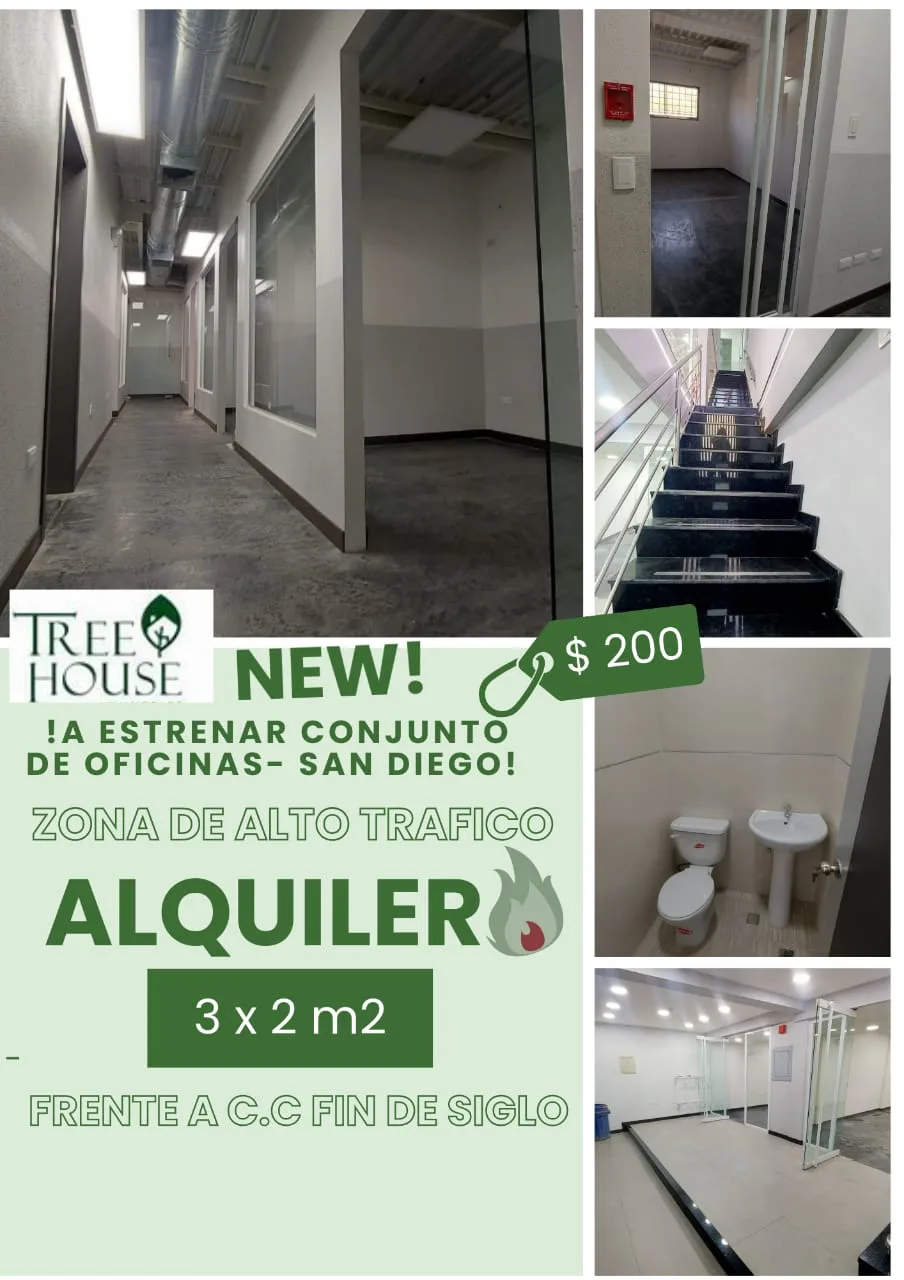 Oficina en Alquiler en San Diego, Frente al CC Fin de Siglo — 5 hab — USD 200