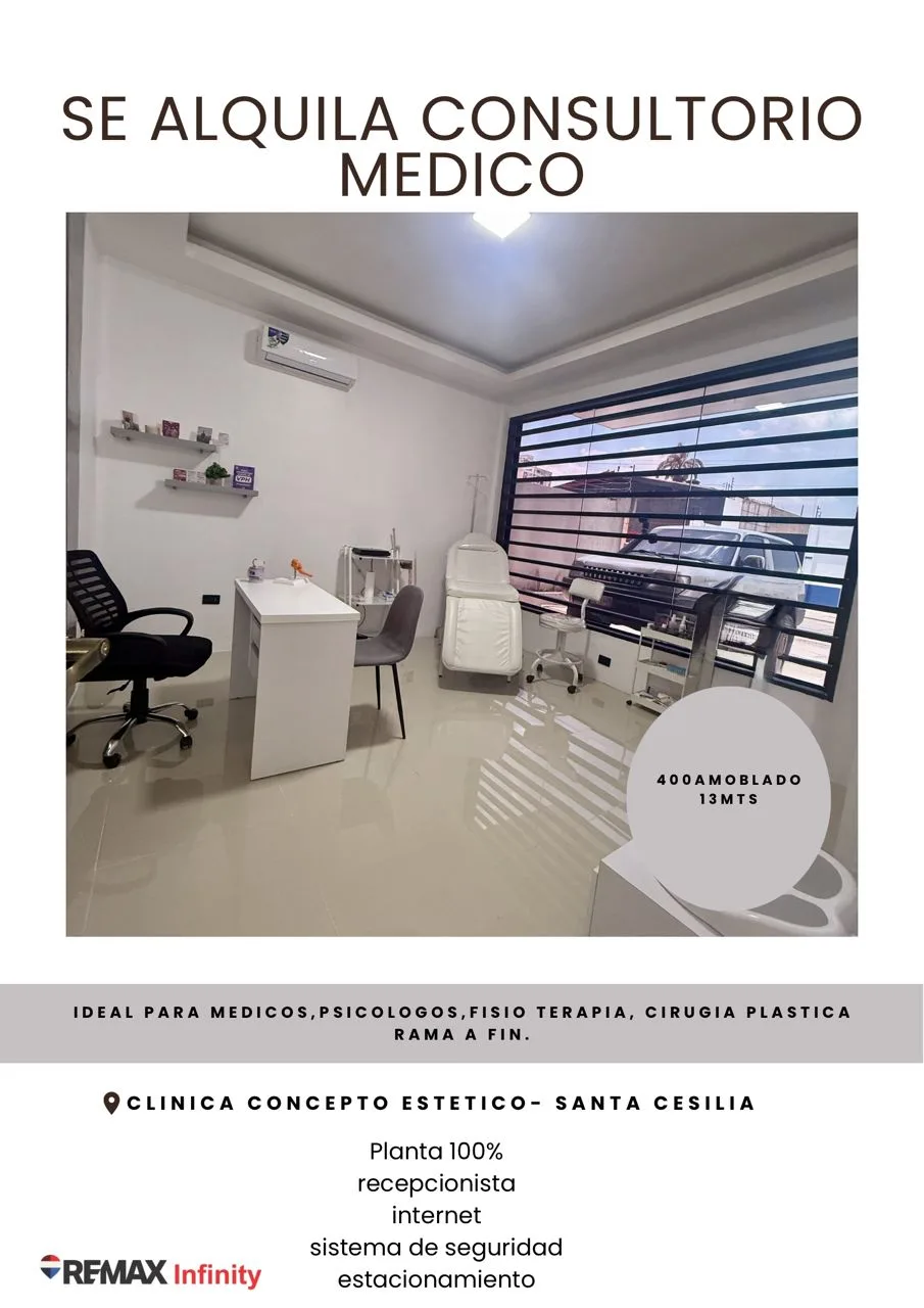 Oficina en Alquiler en clínica Santa Cecilia 13m² — USD 4,000,000