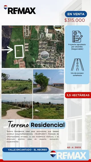 Terreno en Urbanismo Valle Encantado Calicanto