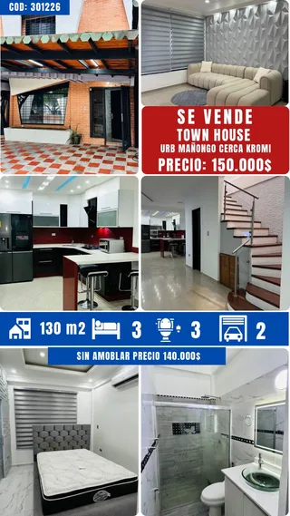 Townhouse en Urb Jardín Mañongo Naguanagua