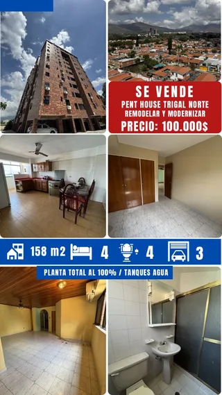 Penthouse en Trigal norte, Res. Diamante. Diagonal al CC Patio Trigal