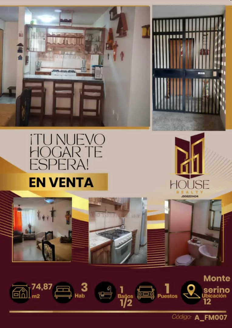 Apartamento en Venta en Monteserino 12, San Diego — 3 hab 75m² — USD 45,800