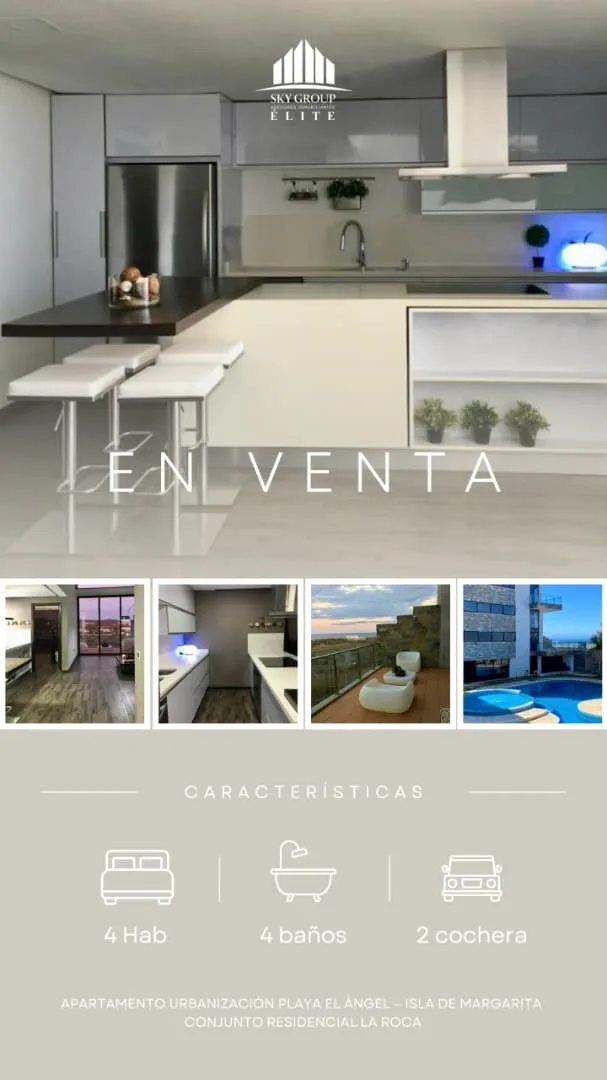 Apartamento en Venta en Residencias La Roca Loft, Urbanización Playa El Ángel — 4 hab 151m² — USD 310,000