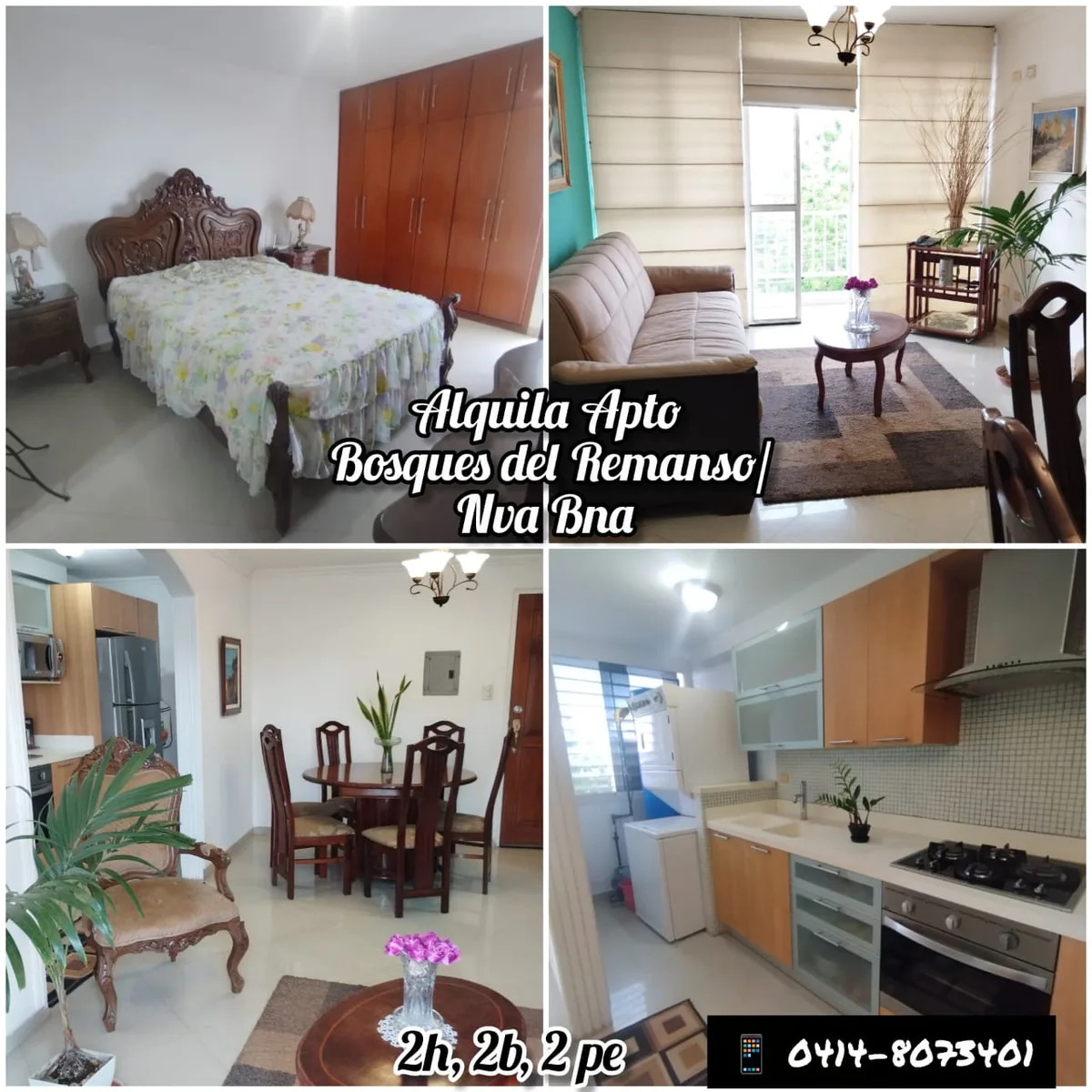 Apartamento en Alquiler en Bosques del Remanso, Nueva Barcelona — 2 hab 71m² — USD 400
