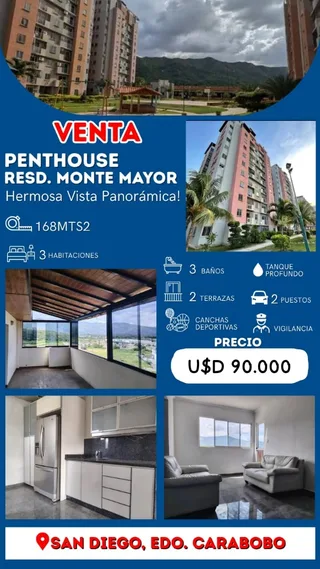 Penthouse en Residencias Monte Mayor, San Diego – Carabobo