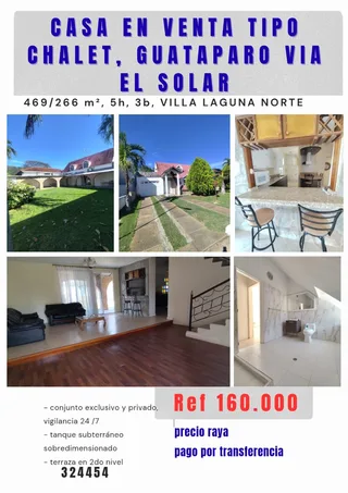 Casa en Villa Laguna Norte, Via El Solar, Guataparoo