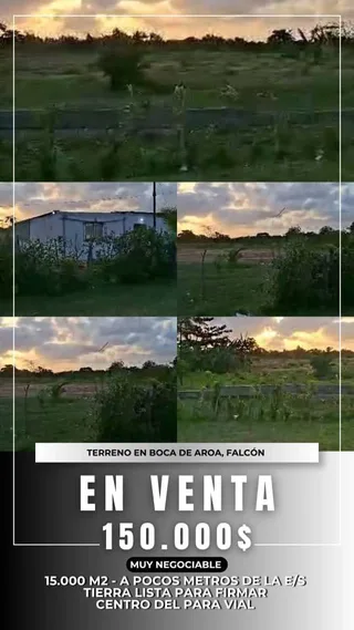 Terreno en Boca de Aroa