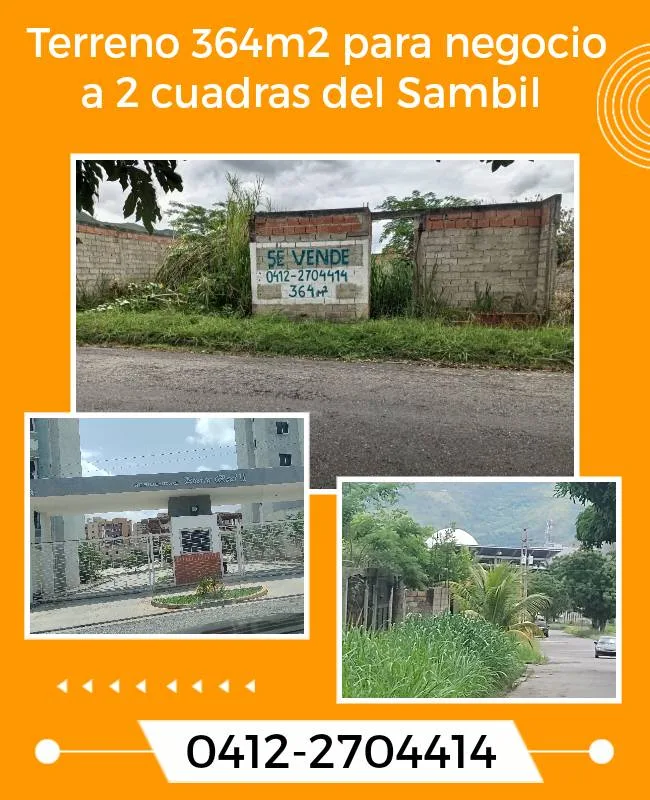 Terreno en Venta en Jardín Mañongo, frente a la entrada del conjunto residencial PUERTA REAL II 364m² — USD 60,000