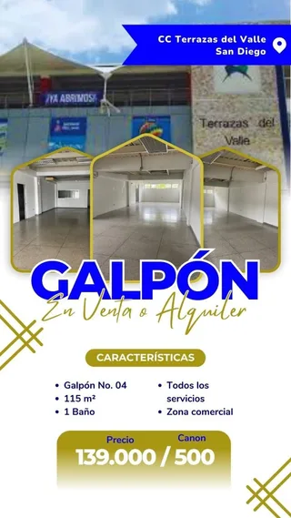 Local en Centro Comercial TERRAZAS DEL VALLE. San Diego. Carabobo