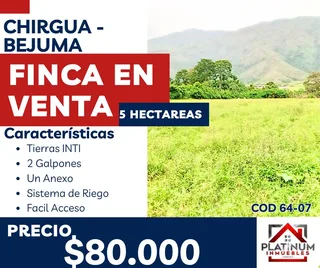 Terreno en Chirgua, Municipio Bejuma