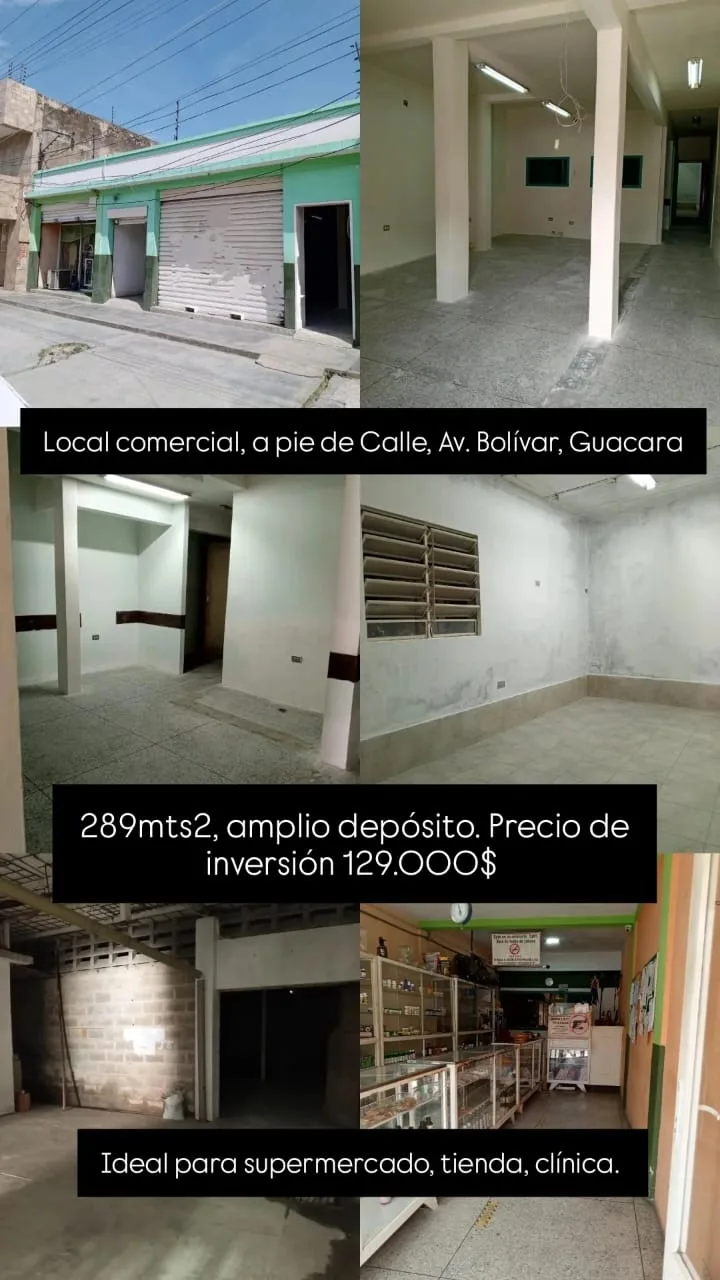 Local en Venta en Av. Bolívar, Guacara 289m² — USD 129,000
