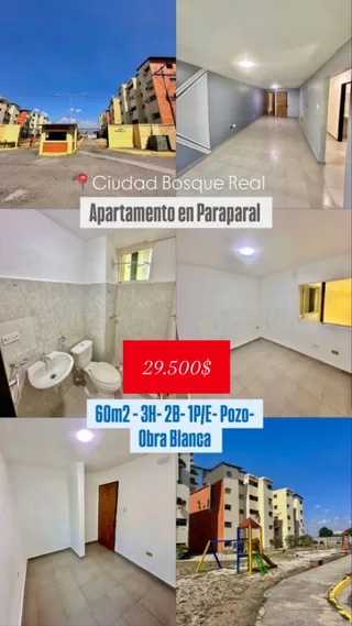 Apartamento en C.B.R BOSQUE REAL Paraparal