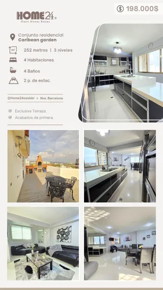 Penthouse en Conjunto Residencial Caribean Garden, Sector Perrokero, Nva. Barcelona