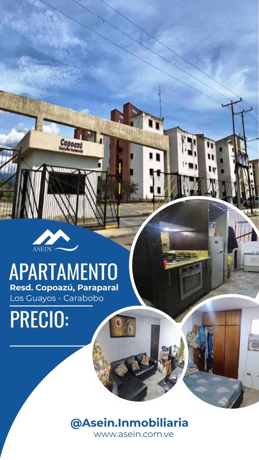 Apartamento en Venta en Resd. Copoazú, Los Guayos - Carabobo — 3 hab 65m² — USD 31,500
