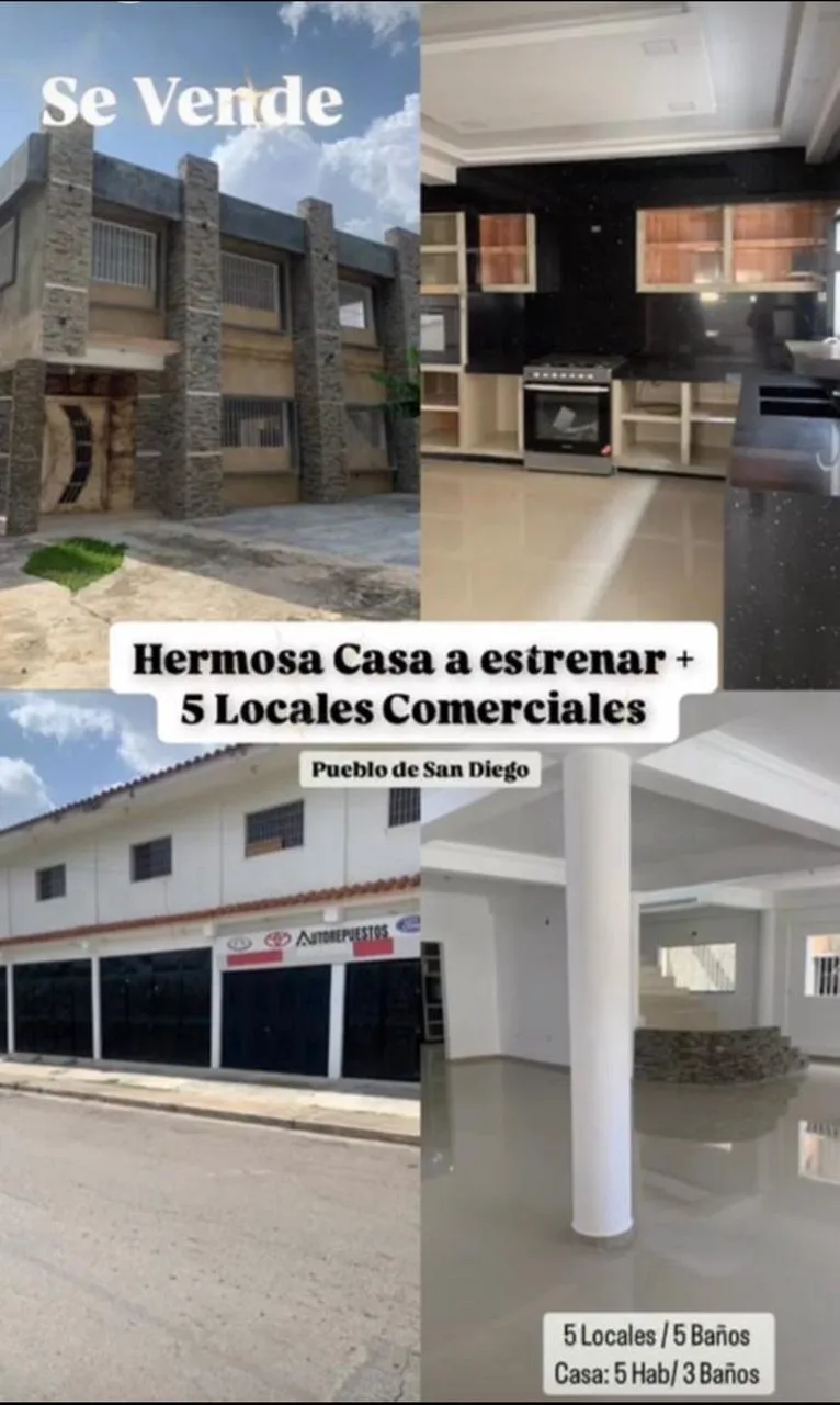 Casa en Venta en centro del pueblo de San Diego — 5 hab 973m² — USD 440,000
