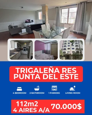 Apartamento en Trigaleña Baja / Res Punta del Este