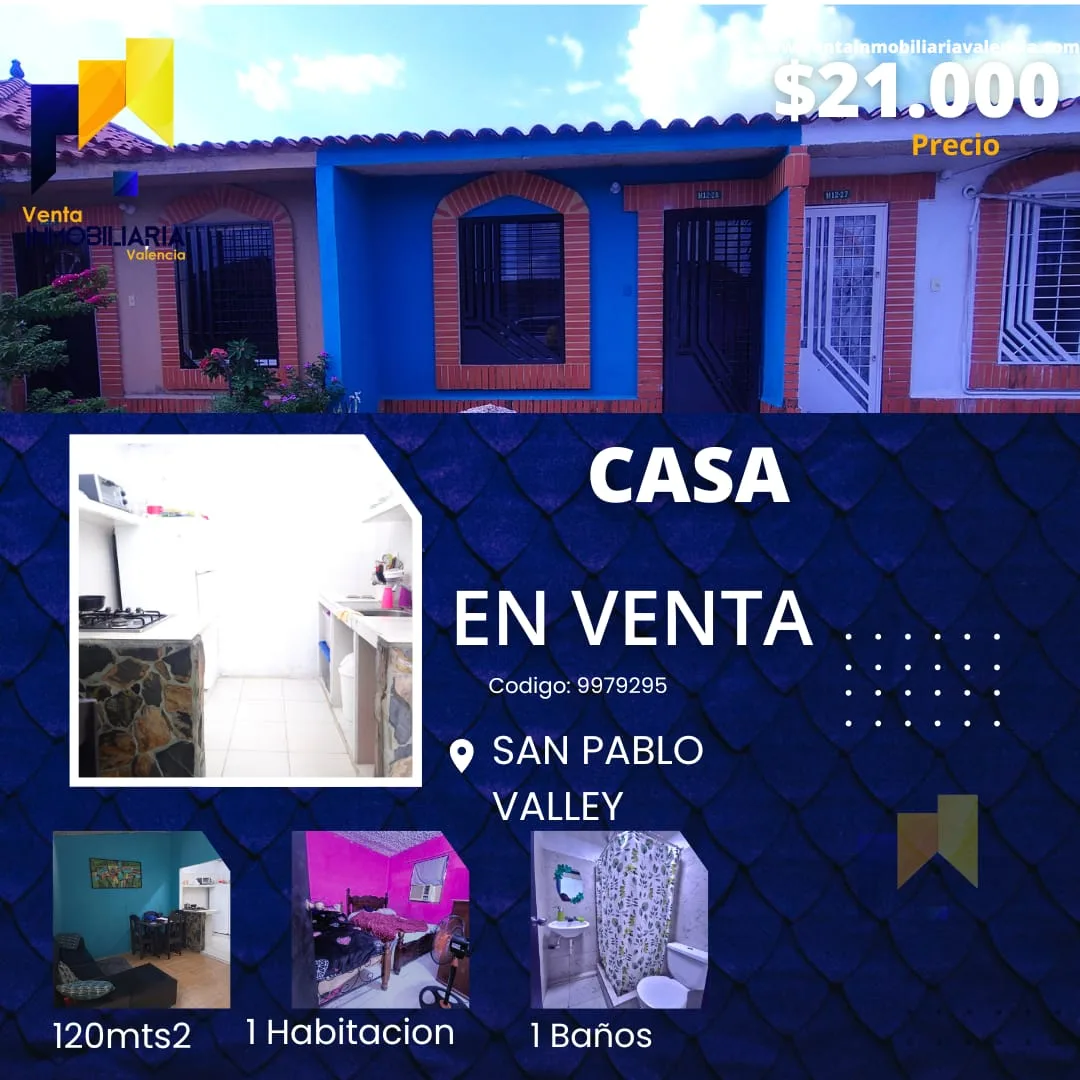 Casa en Venta en San Pablo Valley — 1 hab 50m² — USD 21,000